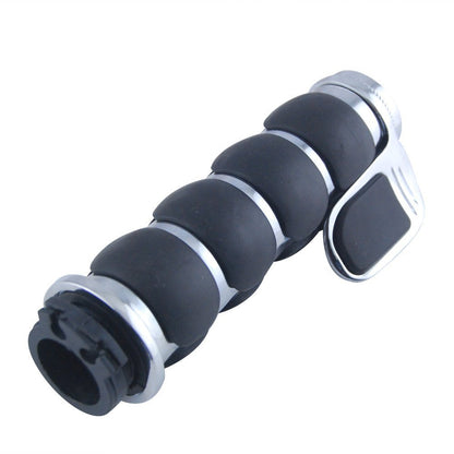 Metal handle grip with labor-saving cruise button