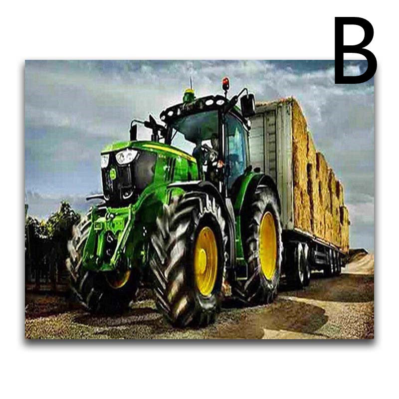 5D Diamond Painting Cartoon Car Bus Motorcycle Cross Stitch