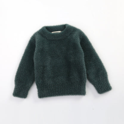 Imitation otter pullover sweater