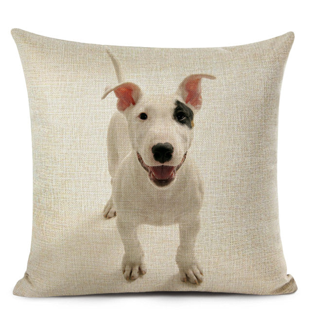 Chinese printed linen pillowcase