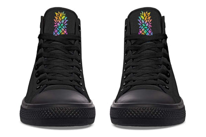 Men's And Women's Fashion Color Printing High-top Canvas Shoes