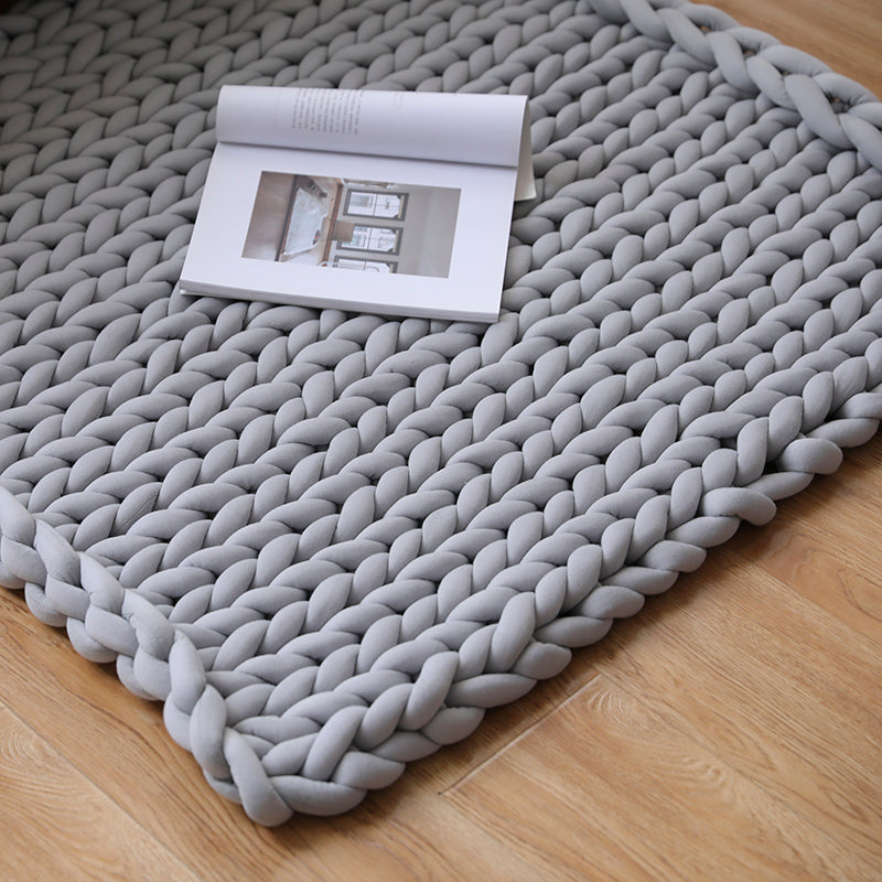 Weaving gravity blanket with wool cloth