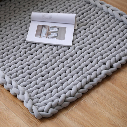 Weaving gravity blanket with wool cloth
