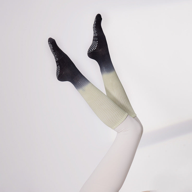 Autumn And Winter Yoga Non-slip Professional Women's Long Pilates Sports Workout Slimming Socks