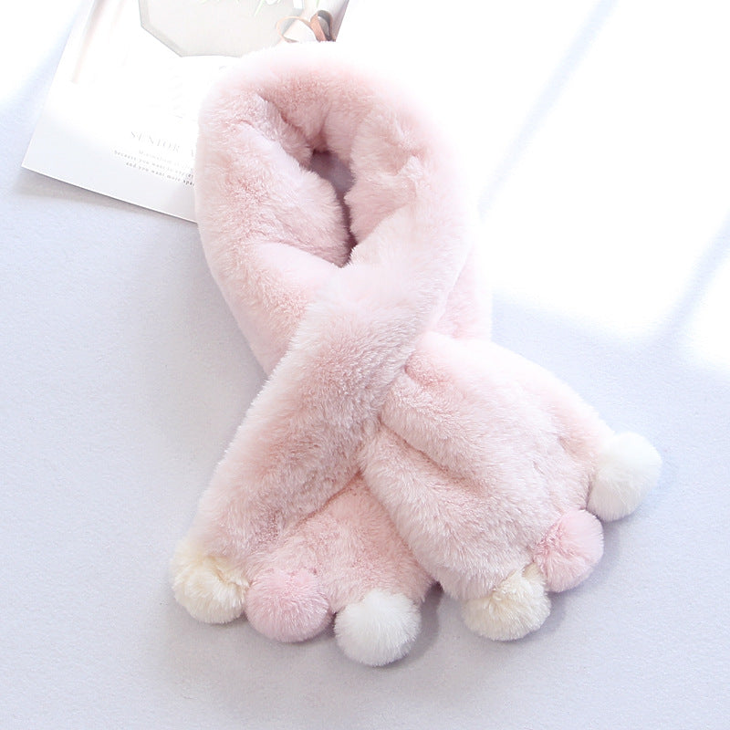 All-match Thick Warmth Solid Color Children's Scarf