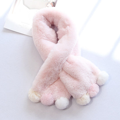 All-match Thick Warmth Solid Color Children's Scarf