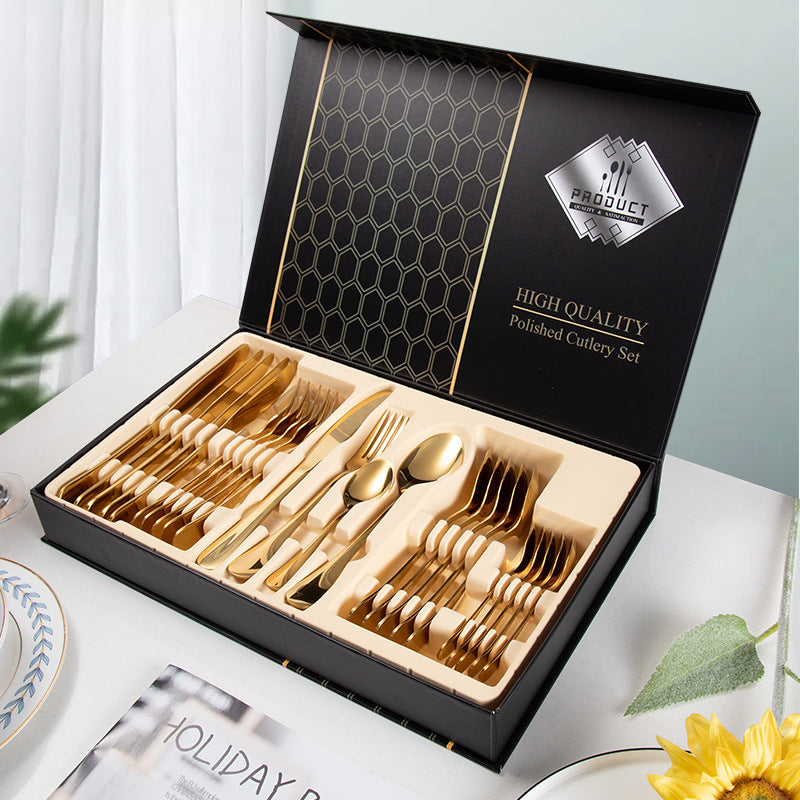 24-piece Cutlery Set 1010 Stainless Steel