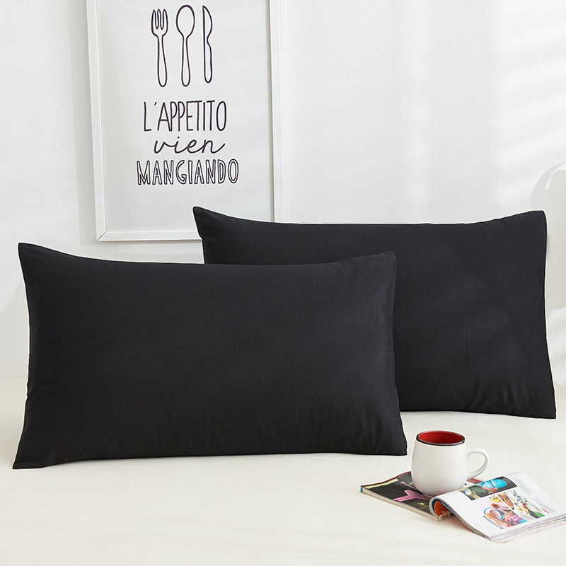 Pure Color Cotton Pillowcases A Pair Of Hotel Hotel Cotton 48X74CM