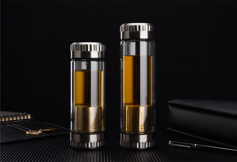 tea bottle bottled water bottle infuser with filter stainless steel tea infuser filter double wall glass sport water tumbler