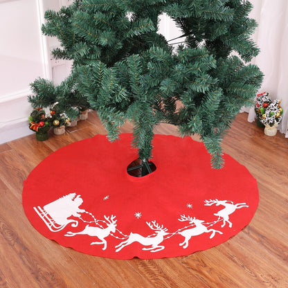 Christmas Elk Printing Christmas Tree Skirt Decoration Venue Props
