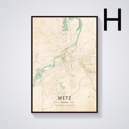 Grenoble Vintage Landscape Canvas Painting Poster