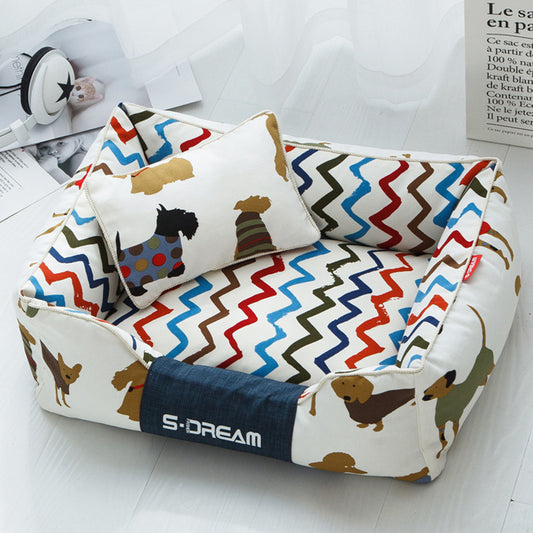 Dog Cat Bed Creativity Of Removable And Washable Large Dog Mat Pet House In Winter