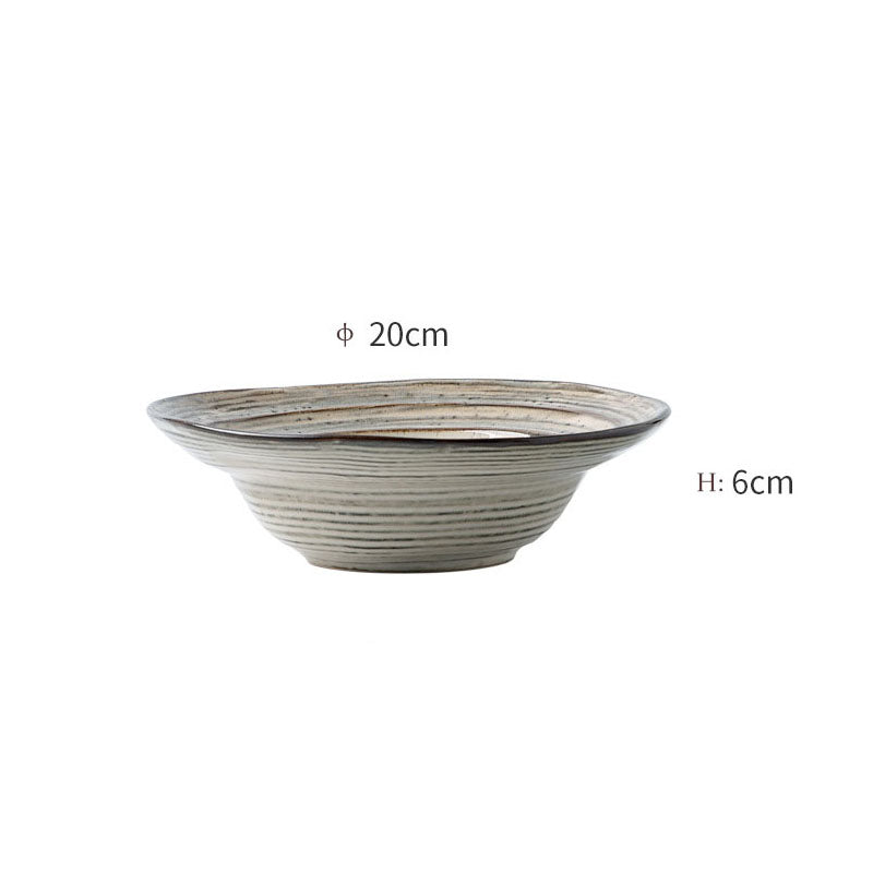 Japanese Style Ceramic Tableware Noodle Dish And Dish Bowl