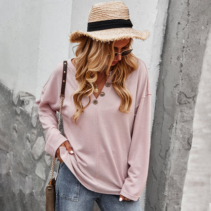 Sexy Knit Long Sleeve Sweater Women's Casual Vacation Style