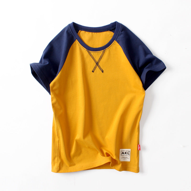 Middle And Large Children's Top Short Sleeves