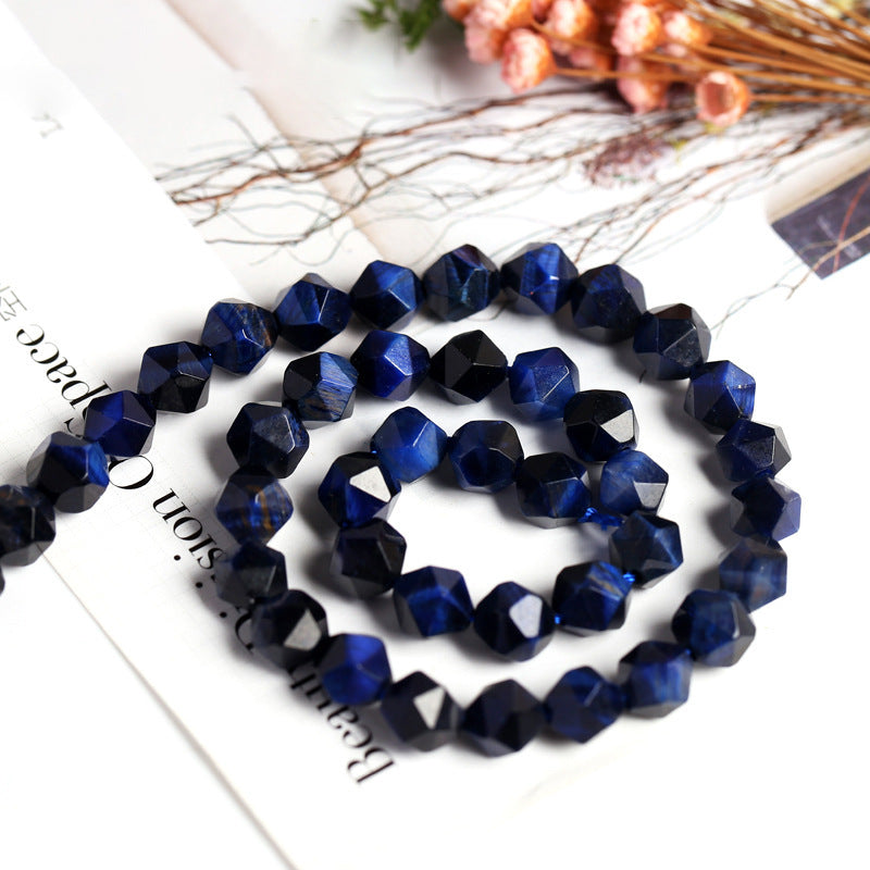 Tiger Eye Diamond Faceted Rhombus Loose Beads
