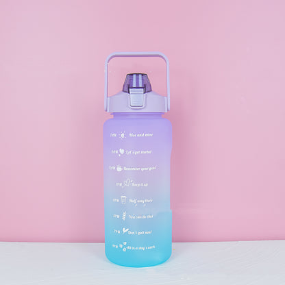 Gradient 2L Straight Frosted Straw Cup