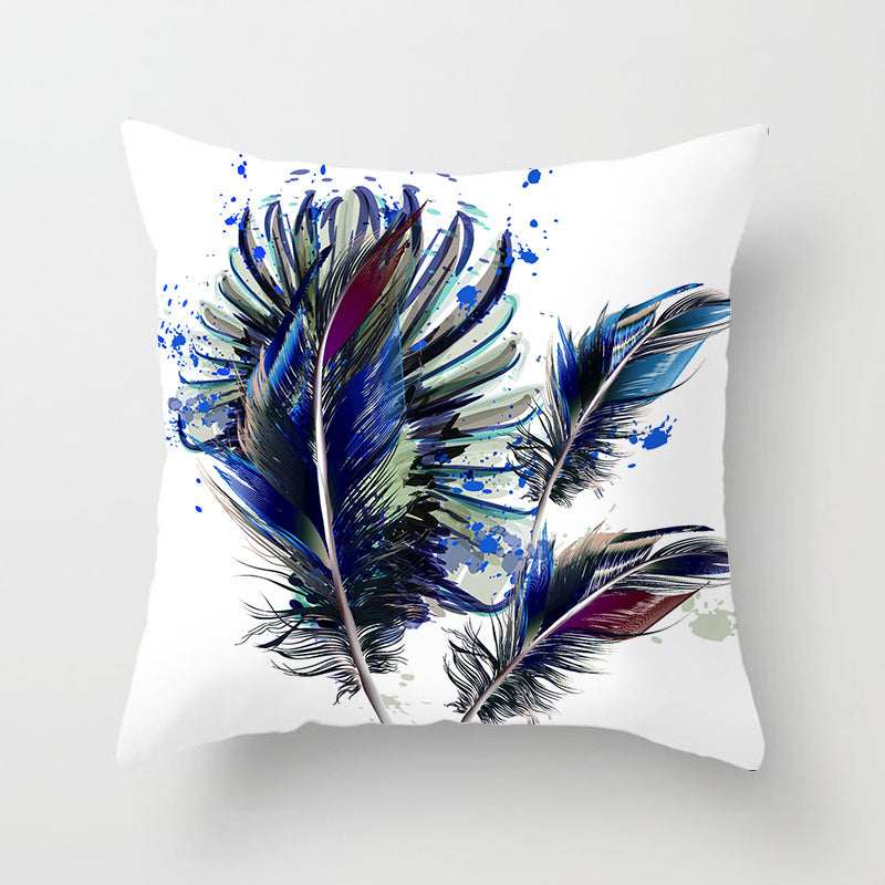 Peach Skin Feather Pillow Sofa Cover