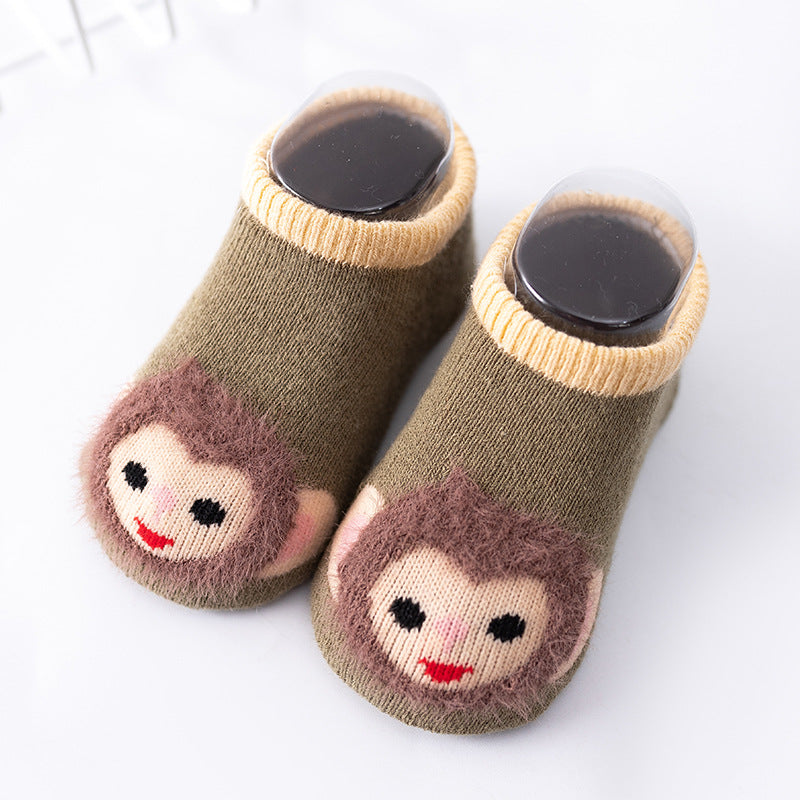 Baby Floor Socks Terry Thickened Cartoon Dispensing Non-Slip