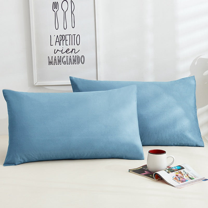 Pure Color Cotton Pillowcases A Pair Of Hotel Hotel Cotton 48X74CM