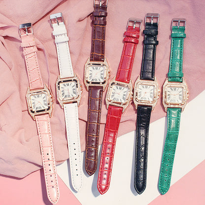 Casual simple running rhinestone atmospheric watch