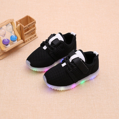 2021 summer children single shoes LED lights boys boys