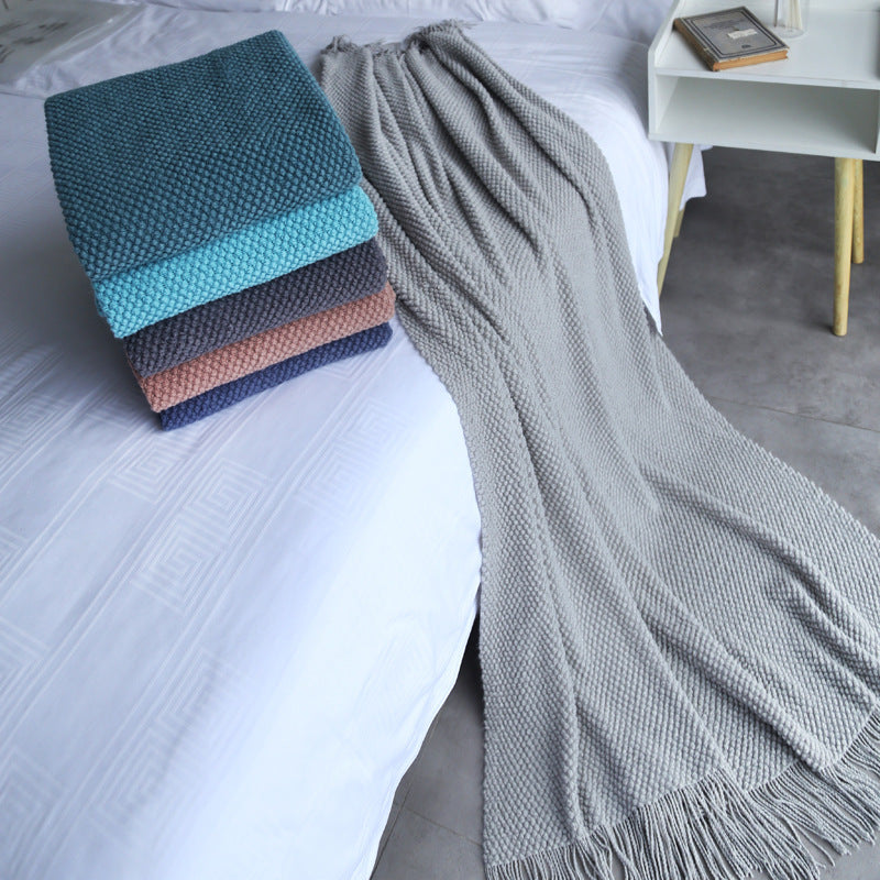 Sofa Blanket Air Conditioning Blanket Morandi Small Bubbles