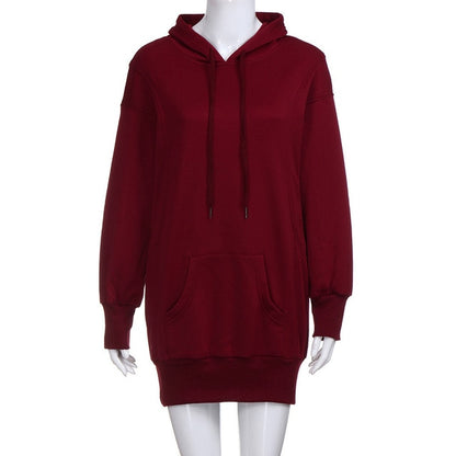 Feitong Winter Women Sweatshirt Hoodies Pullover Solid Girls Causal Long Sleeve Oversized Hoody Sweatshirt sudaderas mujer