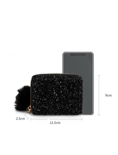 Short Solid Color Mini Multi-Card Small Wallet