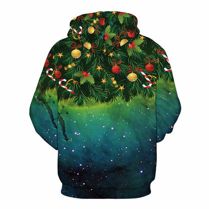 Men Women 3d Sweatshirts Green Christmas Tree Cosplay Hoodies