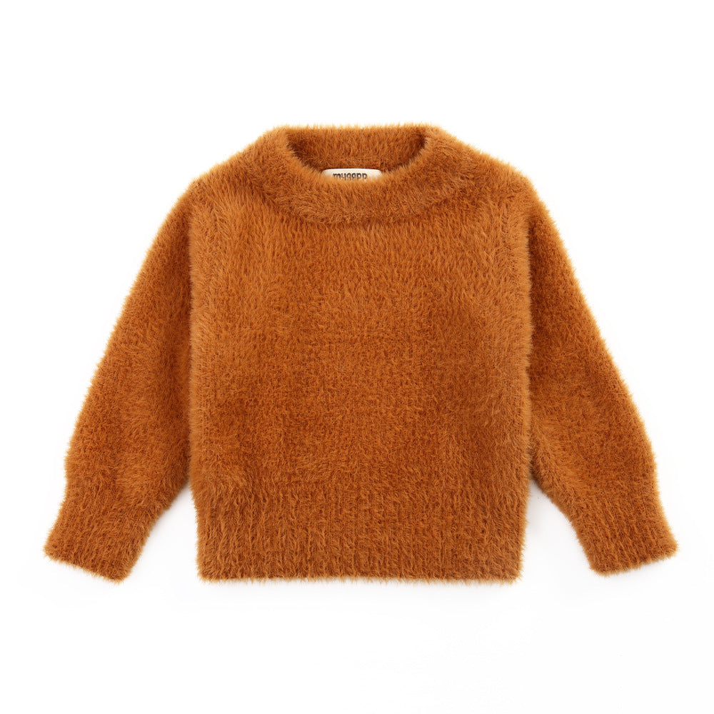 Imitation otter pullover sweater