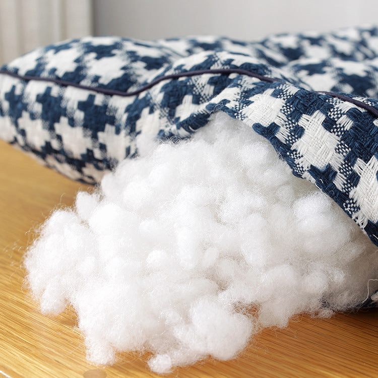Simple Plaid Plush Cushion Winter Thickening