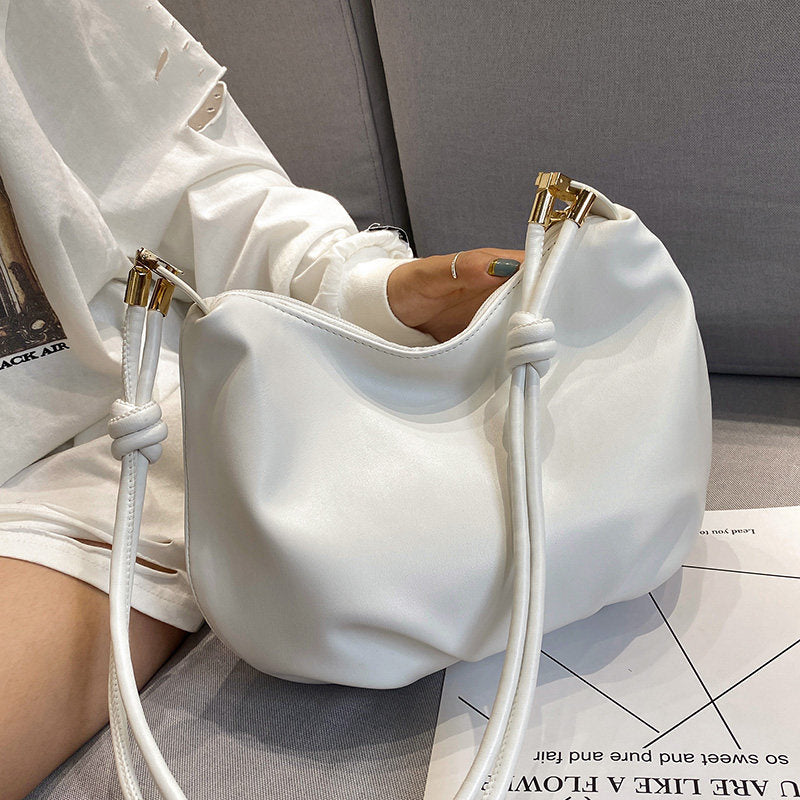 French niche soft leather handbag