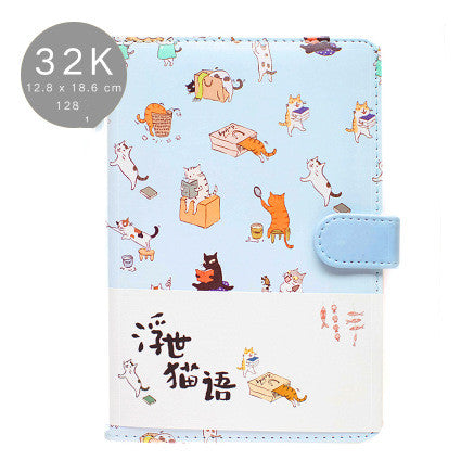 Cartoon magnetic buckle notebook color page hand ledger