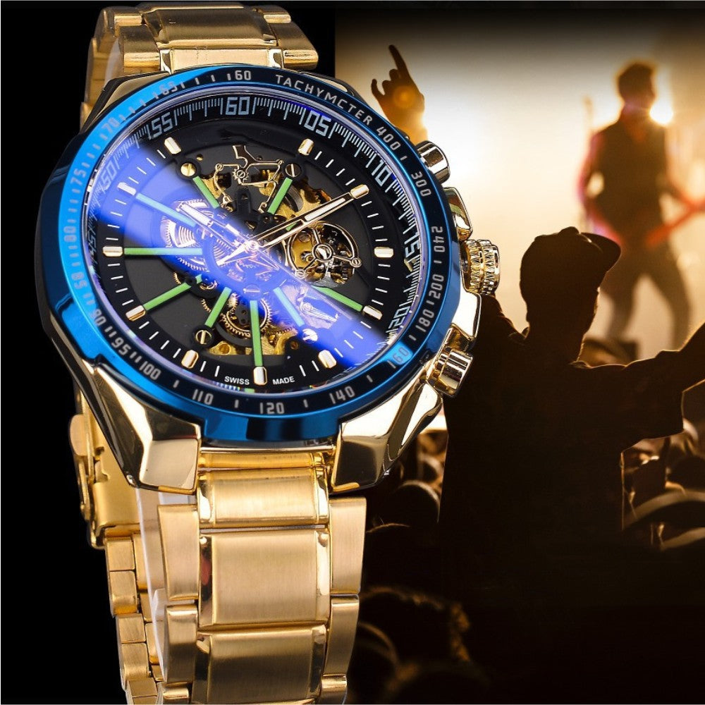 Men's Fashion Skeleton Waterproof Automatic Mechanical Watch