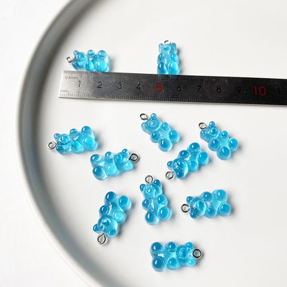 Jelly color bear earrings earrings pendant