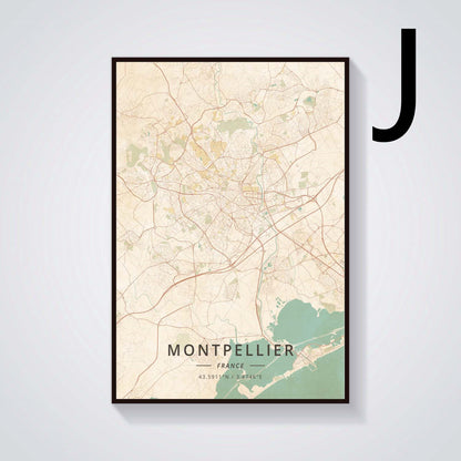 Grenoble Vintage Landscape Canvas Painting Poster