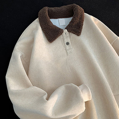 Women's Lamb Wool Corduroy Sweater