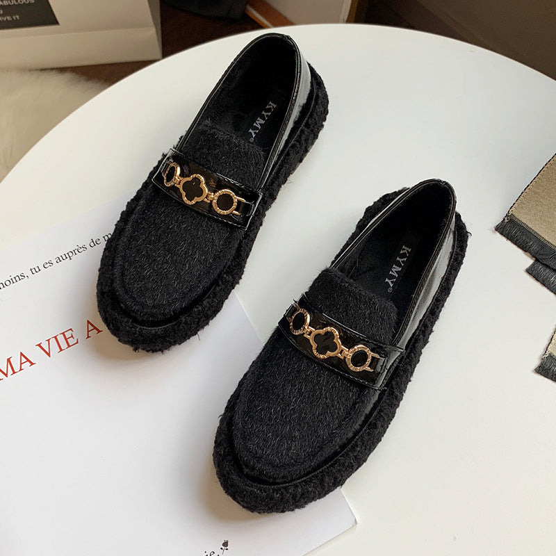 Trendy women's shoes leopard print single shoes