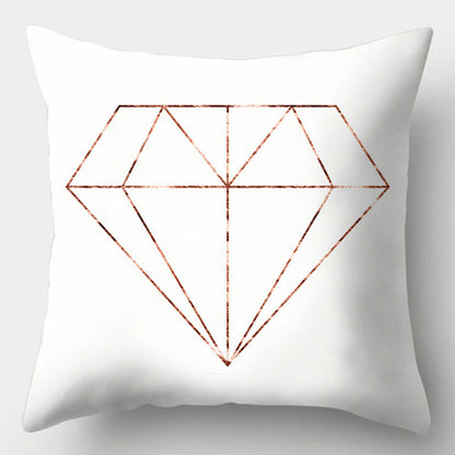 Modern Simple Pillow Home Cushion Geometric Amazon Hot Sale Peach Skin Fabric
