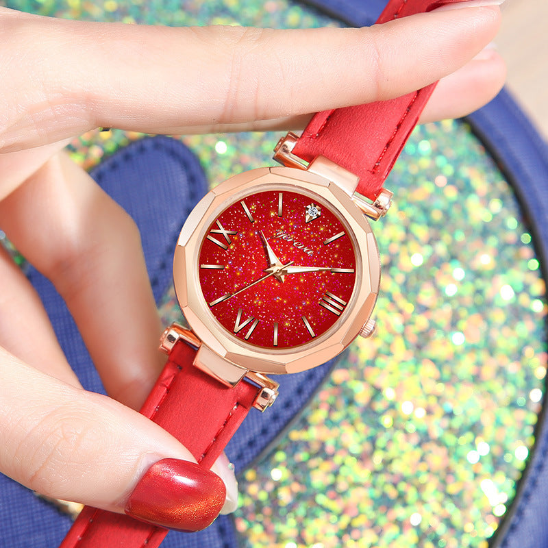 Luminous diamond star watch