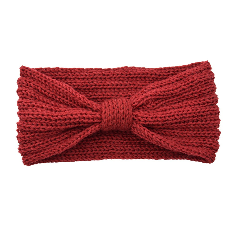 European and American flat stitch bow headband