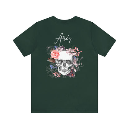 Flower Skeleton T-shirt Forest Print Short Sleeve