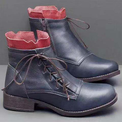 New low-heeled large size Martin boots