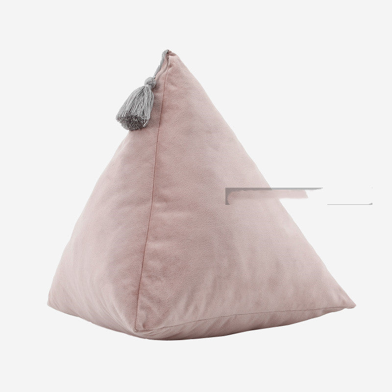 Triangular Pyramid Triangular Three-dimensional Shaped Zongzi Shaped Velvet Pillow Sofa Living Room Pillow Bed