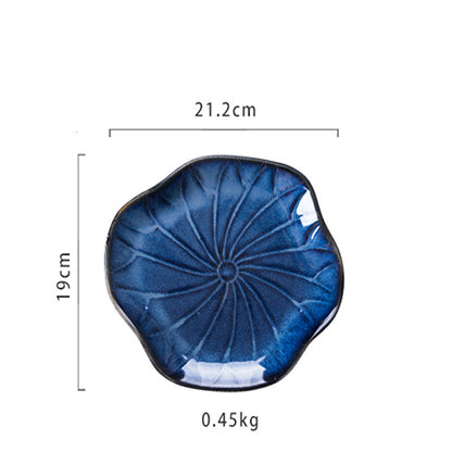 Ceramic kiln turned lotus tableware