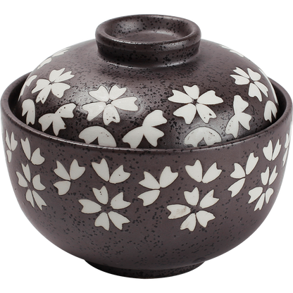 Japanese Ceramic Rice Bowl With Lid Preservation Cup