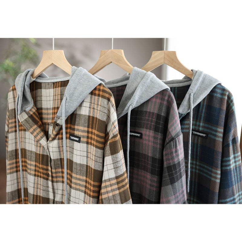 Literary Casual Large Hooded Shirt