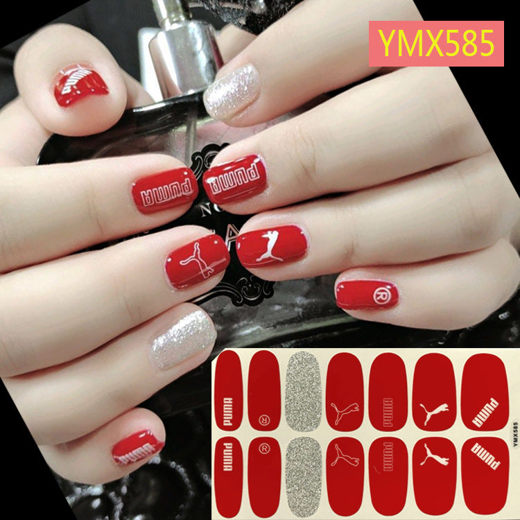 Net Red Nail Stickers Sports Style Trend Pepsi Logo