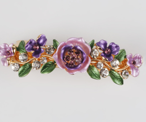 Alloy Women's Butterfly Clip Painted Flower Hair Accessories